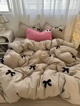 ウォッシュコットンタオル リボン 4点セット 1.8メートルの布団カバー シーツ