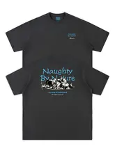 アメリカンスタイルのラグビーグラフィックTシャツ【夏用・クルーネック・ゆったり短袖】