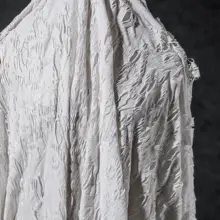 白色の開口デザイン！弾力性のあるニット生地・クリエイティブな質感・ハンドメイドDIY用