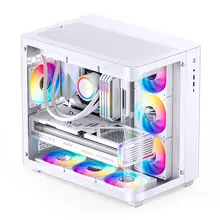曲面ガラスATXゲームPCケース【水冷対応・背面接続・タイプC】