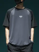 蜂巣デザインのアイスシルク半袖Tシャツ【メンズ・ゆったりフィット・通気性・速乾性・スポーツ用】