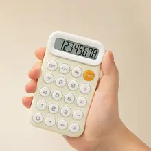 携帯計算機 学生用 小型 快適なシリコンボタン カラフルな色 可愛い