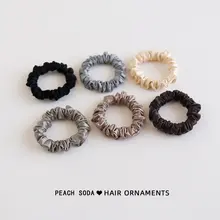 サテン風 褶皺ヘアゴム【高弾力・耐久性・簡約デザイン】
