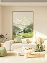 モダンシンプルな水墨画 壁掛けアート【リビング・玄関用・山水画】