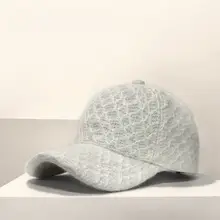 リブ編みダックビルキャップ【秋冬用・シンプルスタイル・顔映え】