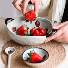 手作り 陶器のかわいいいちごマグカップ【家庭用・コーヒー用・食器セット】