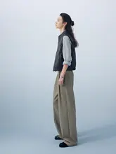 極上の柔らかさのストレートスーツパンツ【中腰・通勤用・ドレープ感】