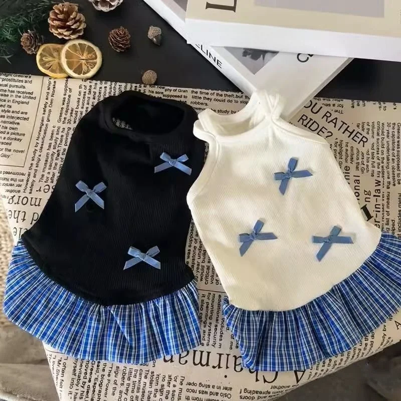犬用夏用プリンセスドレス【可愛いデザイン・ビション・ヨークシャー・カートゥーン風】（セットアップ対応）