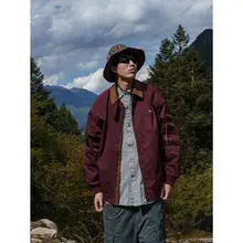 防水加工のアウトドア翻领ジャケット【カジュアルスタイル・ワイドフィット】