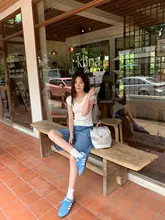 ヴィンテージ風浅ブルー広がりパンツ【夏用・フィット・ハーフパンツ】（セットアップ対応）