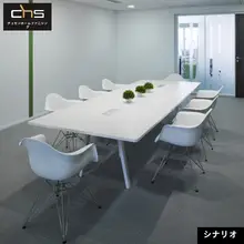 DAR Eamesスタイルのアーム付きダイニングチェア【モダンデザイン・布製クッション・スチール脚】