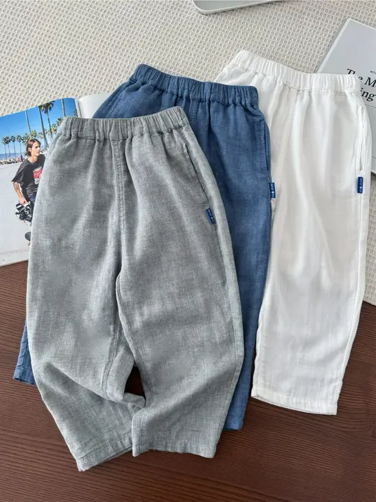 極上の柔らかさ！男児用 綿防蚊パンツ【軽量・フィット・長パンツ】