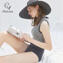 FALVLITE ヴィンテージ千鳥格子 ワンピース水着【背中開き・体型カバー・リゾート用】
