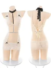 セクシーなデザインの睡眠用ドレス【高開叉・チャイナドレス風・カップル向け】（セットアップ対応）