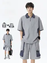 涼感素材の短袖シャツ【ゆったりカジュアル・作業服スタイル・夏用】（セットアップ対応）