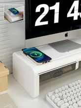 スタンド ディスプレイ 高さ調整 ノートパソコン オフィスデスク USB ワイヤレス充電 卓上