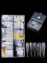 高品質ネイルチップ 09号【尖形・梯形・全半両用・透明・マット仕上げ】
