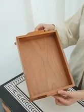木製の大容量化粧品収納トレイ【デスクトップ用・スタイリッシュ・長方形】