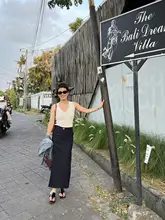 MsDidion 冷感リネン混合ノースリーブニットタンクトップ【Vネック・夏用・シンプルデザイン】