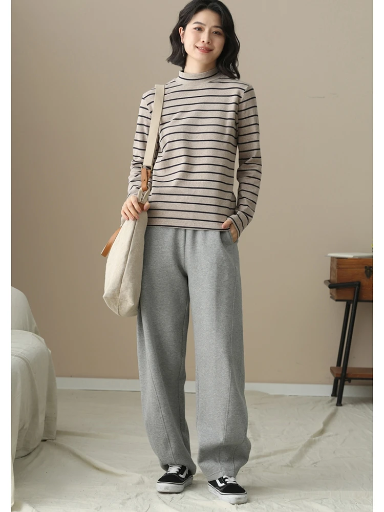 大人可愛い服 40代コーデの秘密：ストライプTシャツで自然な可愛さを実現