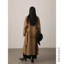 VIMORE 羊毛製ダブルフェイスコート【過膝・秋冬用・全羊毛】