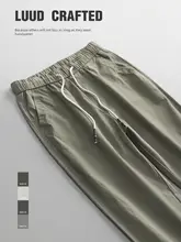 テーパードパンツ メンズ ゴムウエスト アンクル丈 ヴィンテージ ストリート 着回し 秋「LUUD」