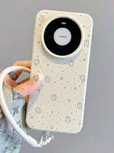 可愛いドット柄ミッフィーウサギデザインのスマホケース【液体シリコン・防摔・ハングストラップ対応】