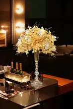 高級電鍍クリスタル製テーブルフラワー【結婚式用・ホテル・バー・KTV用・造花】