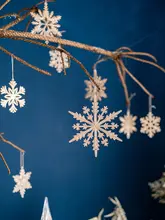クリスマス用 雪の結晶デコレーション【クリスマスツリー用・シーン設置用・雰囲気作り】