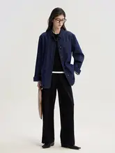ヴィンテージデニム風 メンズオーバーサイズシャツジャケット【カジュアル・春用・ゆったりスタイル】