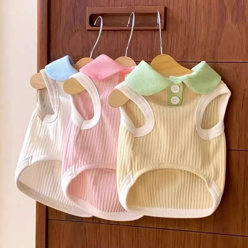 飼いやすい猫 一人暮らし向けの猫服 春夏薄手通気性タンクトップ