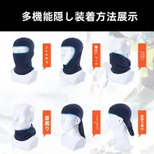 防風機能付きフリースヘッドカバー【冬用・男女兼用・保温・顔保護】