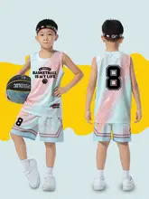 子供用バスケットボールウェア【夏用・速乾・無地・タンクトップ・競技トレーニング】（セットアップ対応）