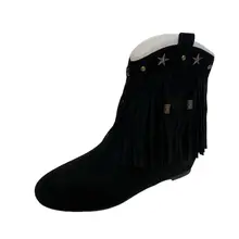 ヴィンテージ風マーチンブーツ【短靴・フリンジ・スタッズ・西部風】