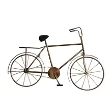 アイアン製 ヴィンテージ工業風自転車ウォールデコレーション【時計付き・壁掛け・インテリア装飾用】