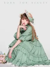 甘いデザインのロリータスタイルワンピース【田園風・日常使いに最適】（セットアップ対応）