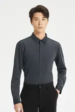 ビジネスカジュアル メンズ長袖シャツ【シンプルデザイン・尖った襟・保温性】