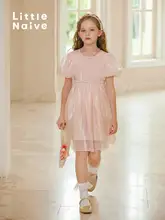 プリンセスドレス キッズ ガールズ ワンピース ピアノの発表会 お誕生日 夏 「LittleNaive」