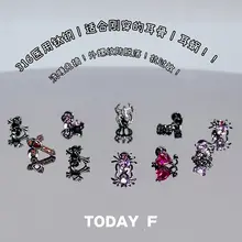 医療用チタン製イヤーカフ【黒色・アレルギー対応・脱着不要】