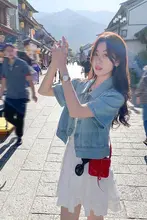 曾小咸 ブルーデニムシャツ【夏用・レトロ・ルーズフィット・短袖】