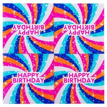 カートゥーンデザインの誕生日パーティー用カラーナプキン【個性的な装飾・ペーパーナプキン】