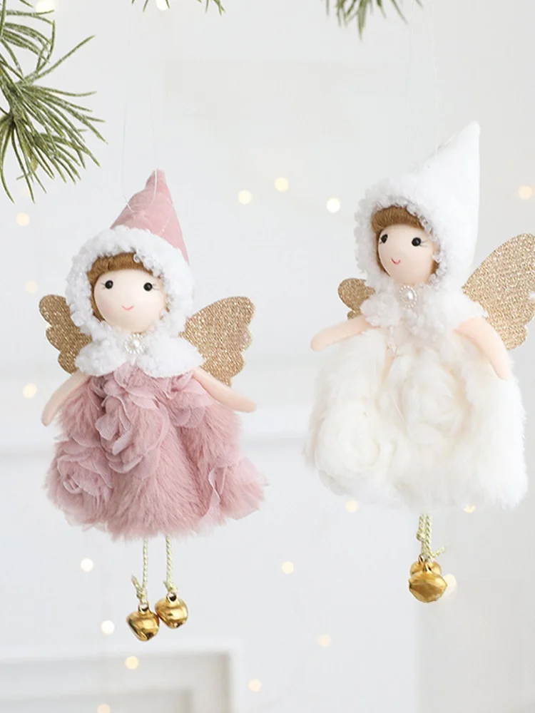 ジョジョズ L. PD. アンティーク風刺繍ドレスの小さな女の子天使オーナメント：簡単手作りでクリスマスツリーに最適なアイテム