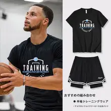 バスケットボールウェア メンズ トレーニングシャツ 半袖 速乾Tシャツ 2in1 スポーツショーツ