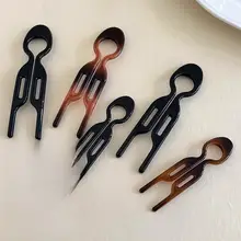 シンプルな丸い髪型用小型魚型ヘアピン【多機能・高級感】
