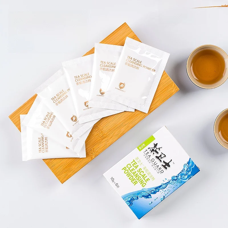 茶器用アルカリ性粉末洗剤：水垢除去に最適な過酸化カルシウムベースの家庭用クリーナー