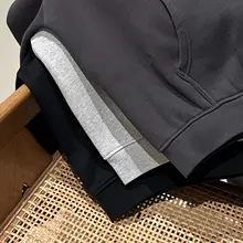 ボクシーデザインのトラックスーツ【厚手・フード付き・カジュアル・春秋用】（セットアップ対応）