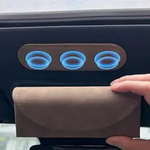 車載用磁石式眼鏡ホルダー【サンシェード取り付け・収納ボックス】