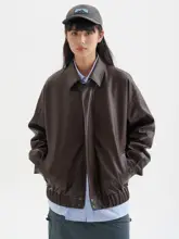 レザージャケット 男性 カップル ゆったり ショートコーチ ジャケット ヴィンテージ