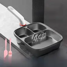 チタン製の三合一朝食鍋【深型・フライパン・ノンスティック・家庭用・卵・ハンバーガー・ステーキ調理可】