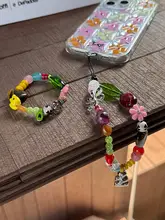 おしゃれな花田デザインの携帯ストラップ【多機能・磁気吸着・チェーンアクセサリー】